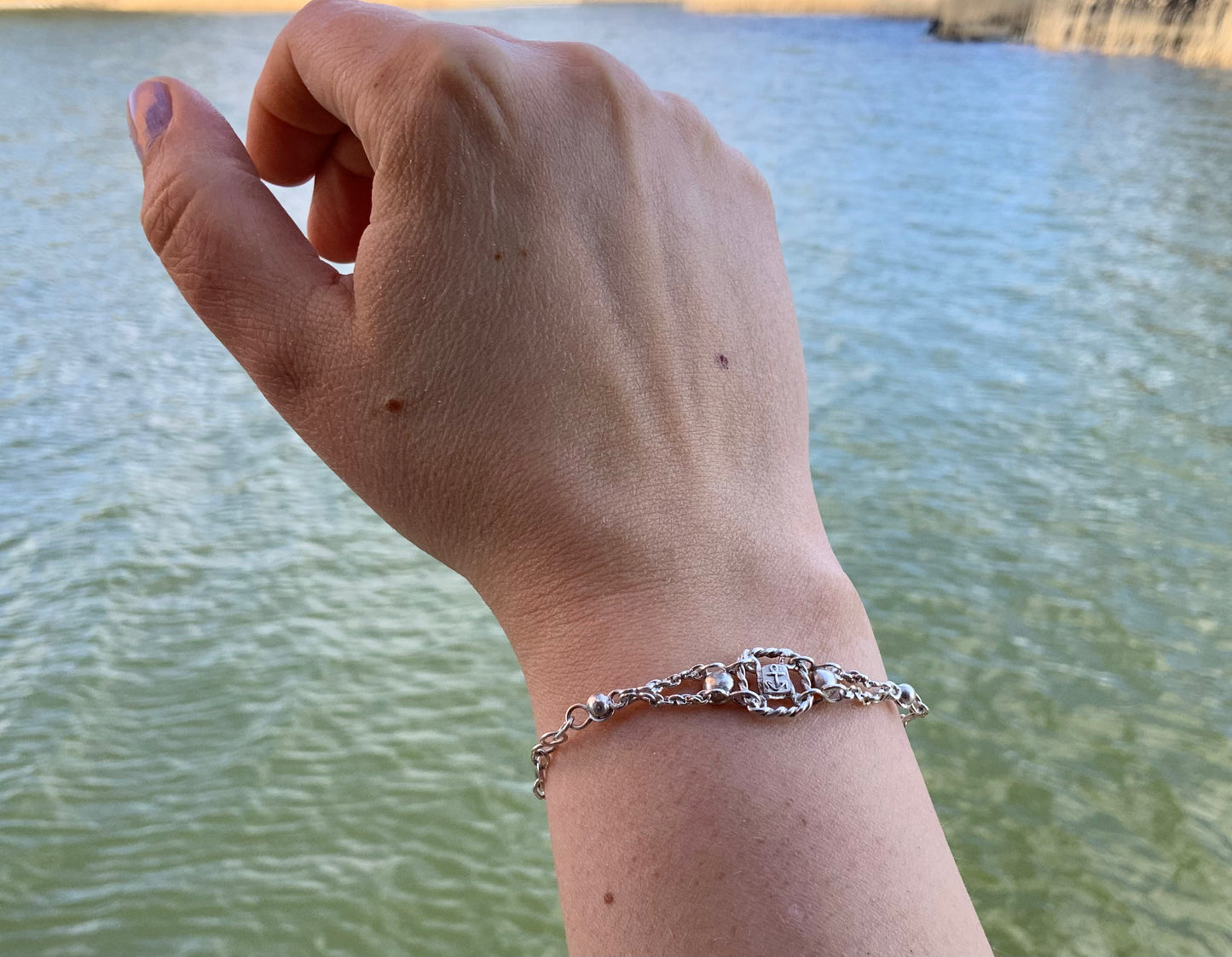 Nautical Anchor Charm bracelet model