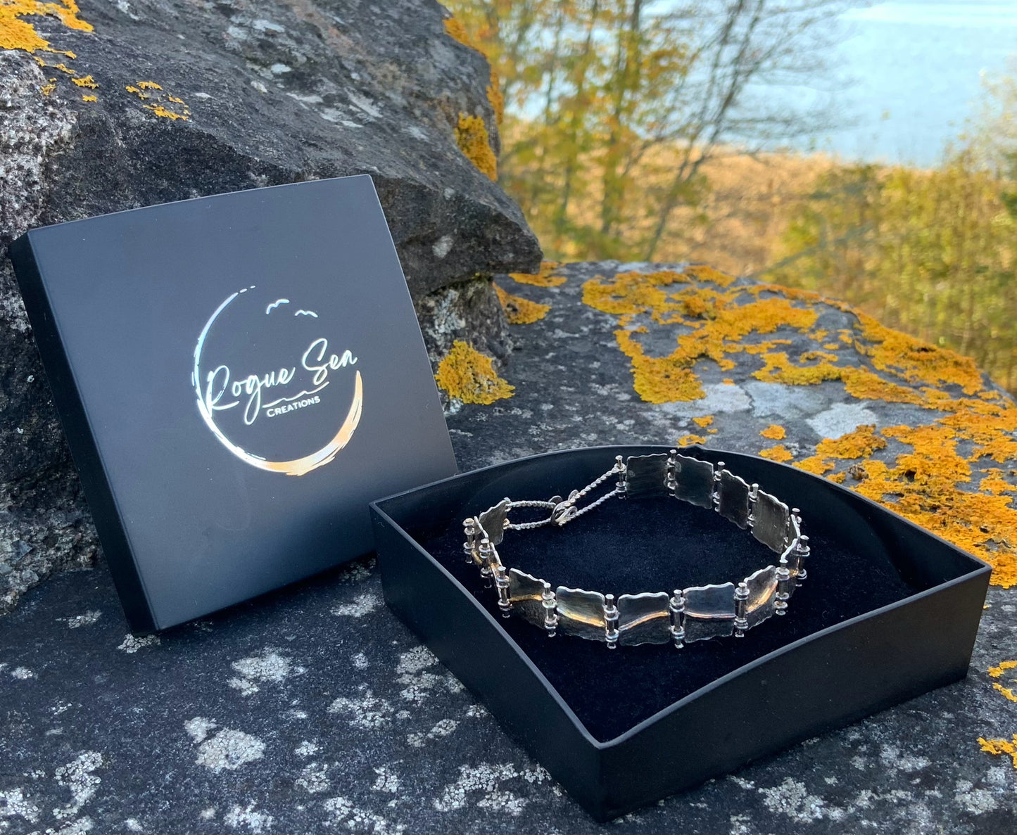 Handmade silver and gold viking style bracelet Rogue Sea Creations