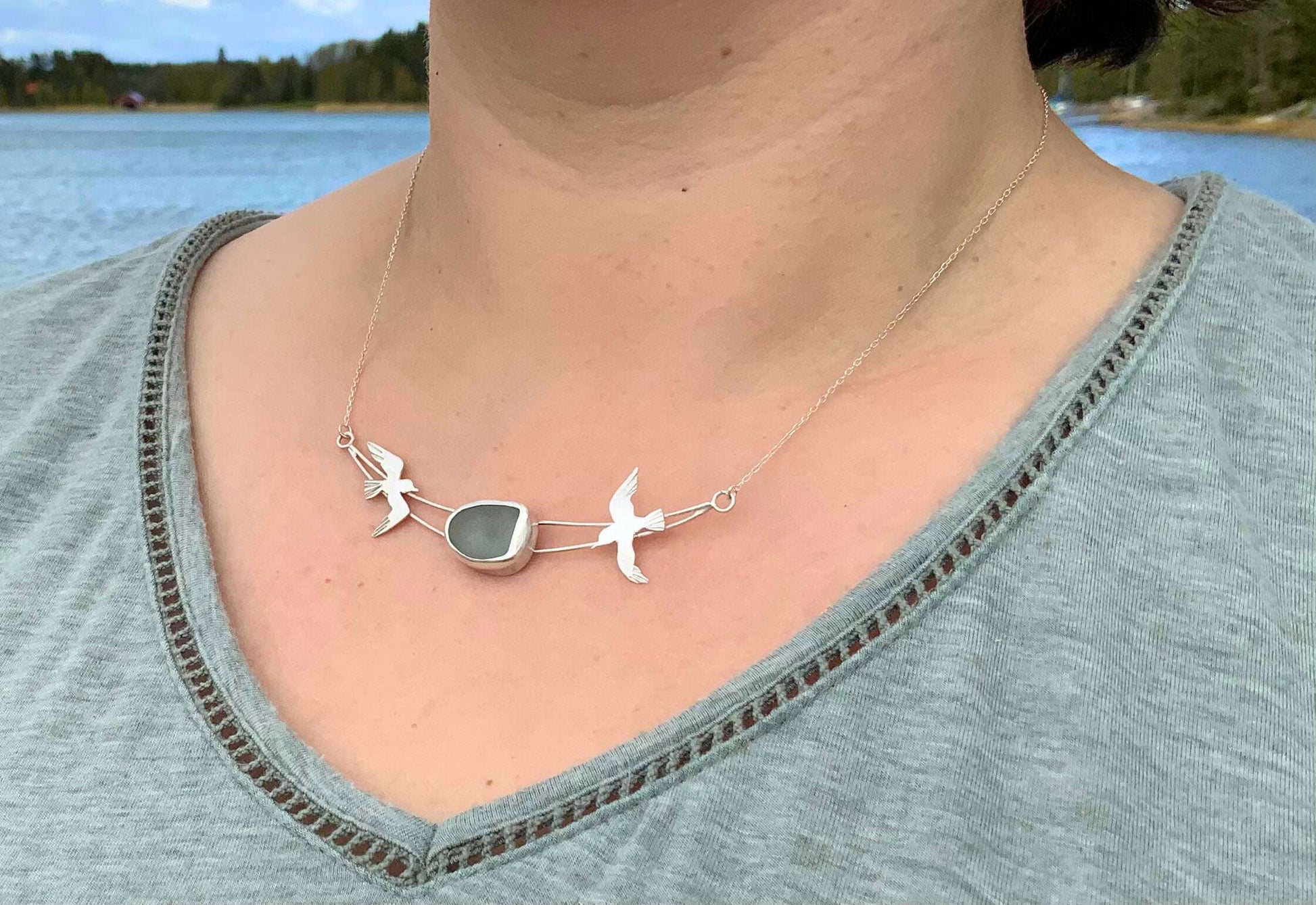 Käsintehty lokkikoru Saariston kutsu