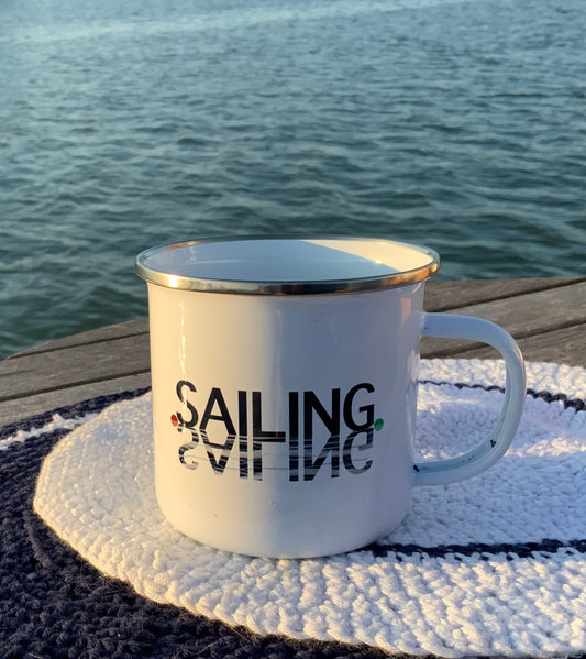 Sailing mug with port and starboard colours