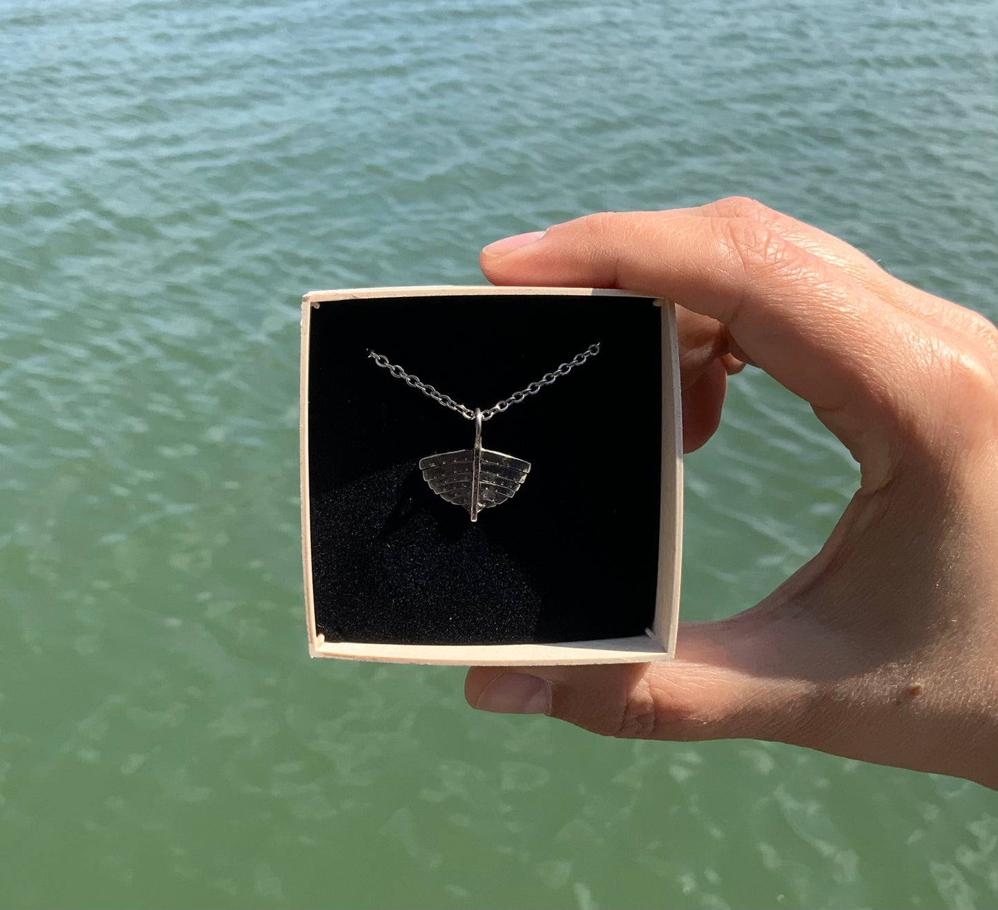 Wooden Boat pendant