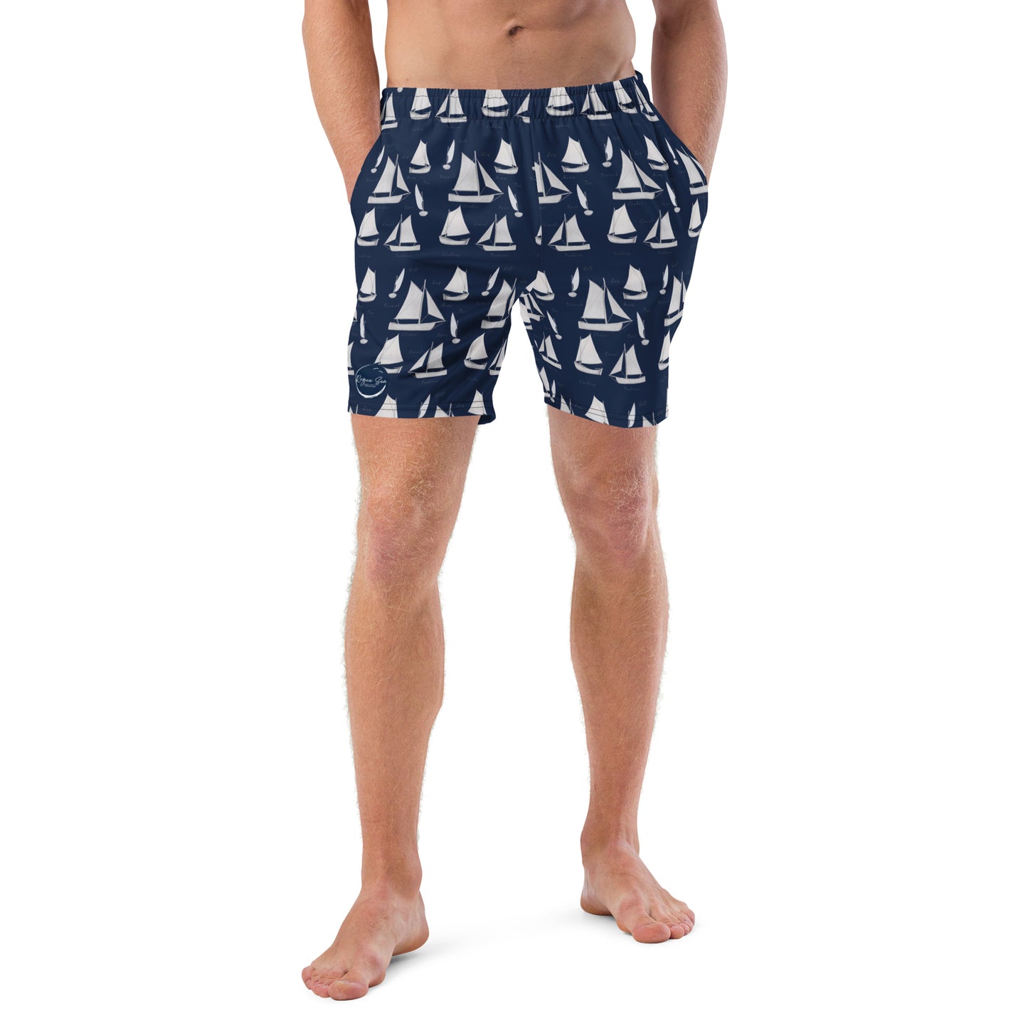 Wooden Sailboats swim shorts