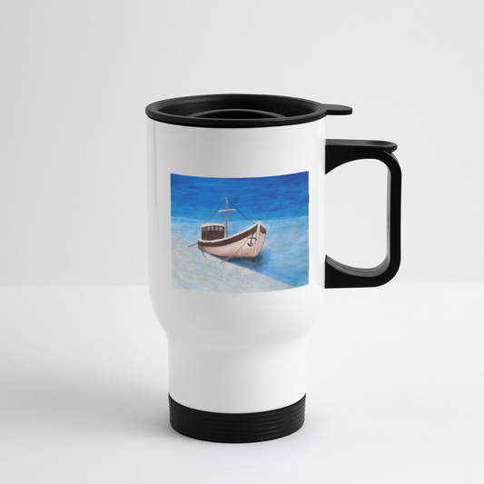 Travel mug Winter Trawler - white