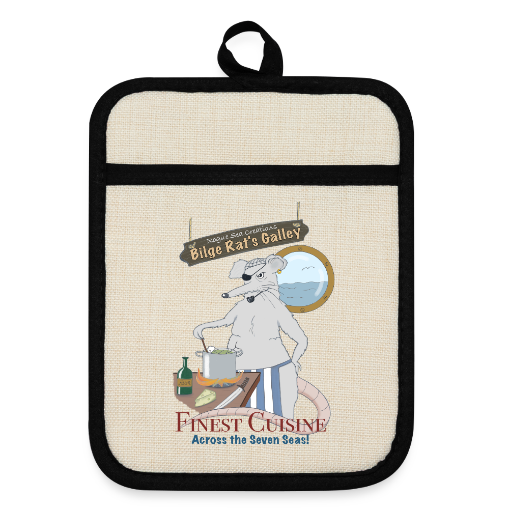 Nautical potholder with bilge rat design