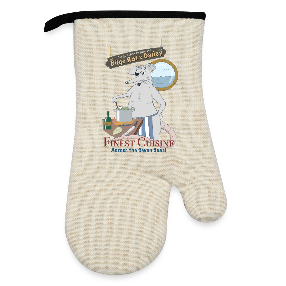 Fun nautical Oven glove with bilge rat theme