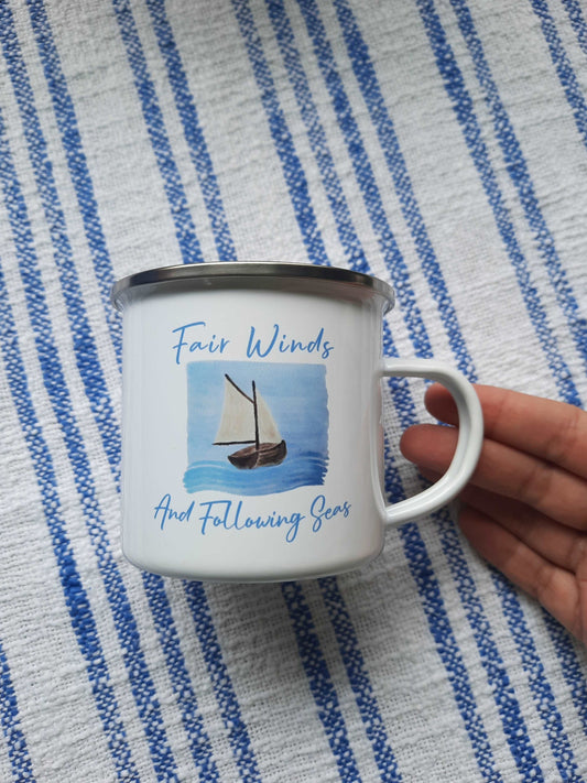 Sailboat mug Fair Winds And Following Seas