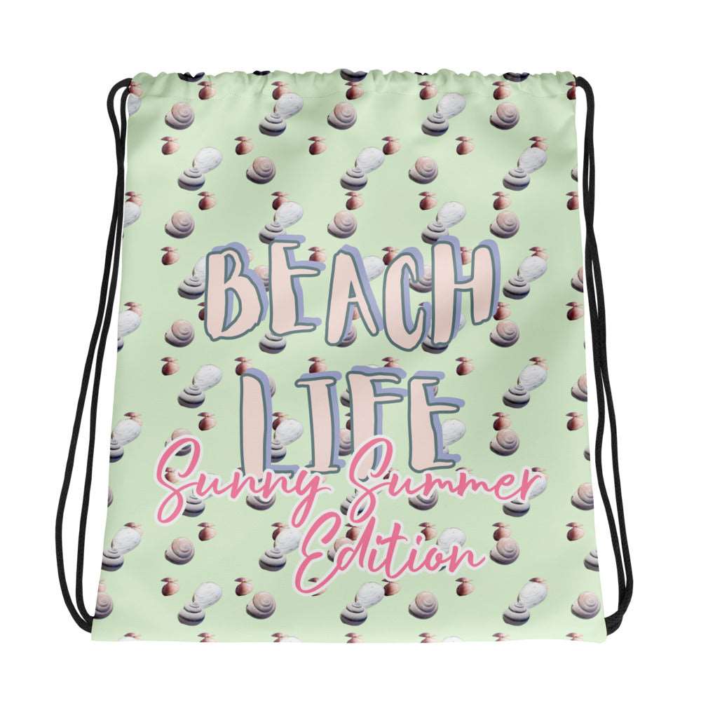 Beach Life bag Seashell background