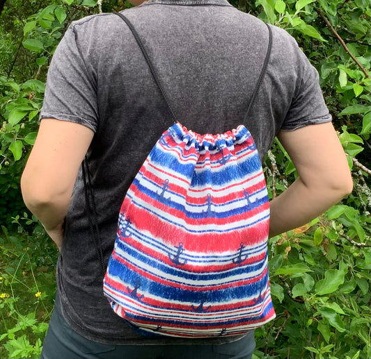 Marine Stripe bag with anchors