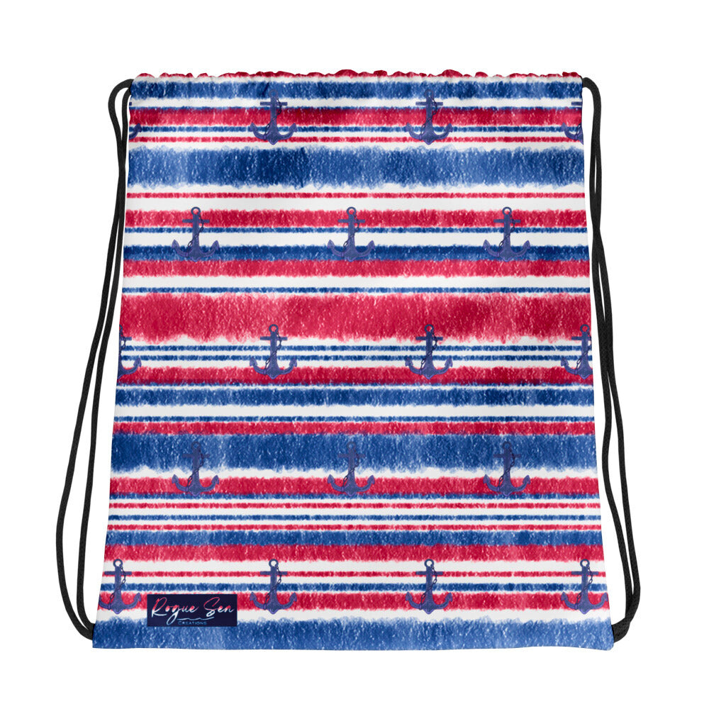 Marine Stripe bag with anchors