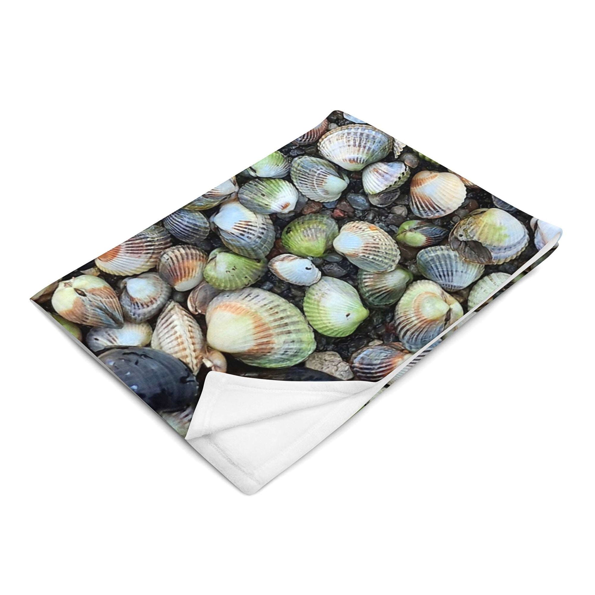 Nautical decor colorful Seashell blanket