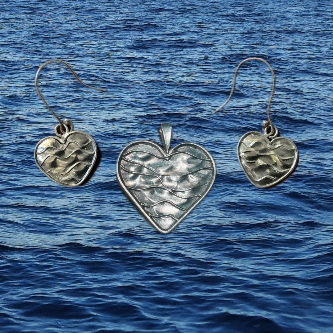 Nautical jewelry set sea heart