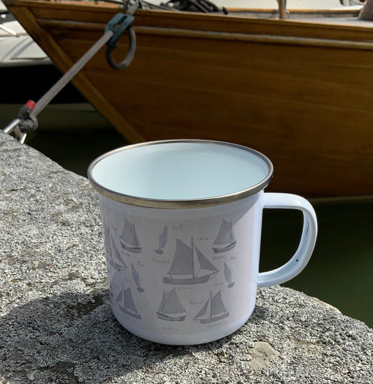 Wooden sailboats mug