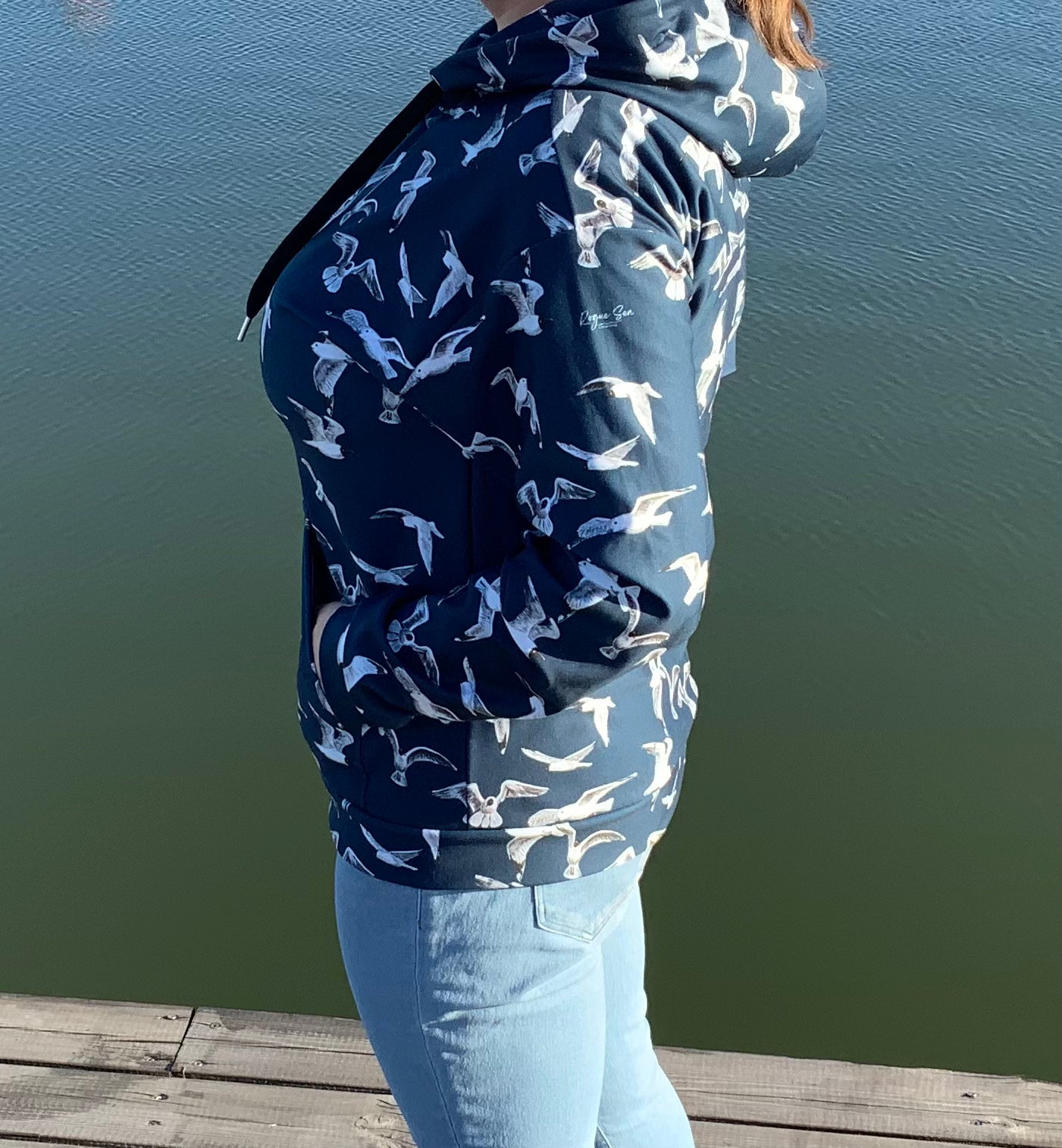 Flying Seagulls zip hoodie