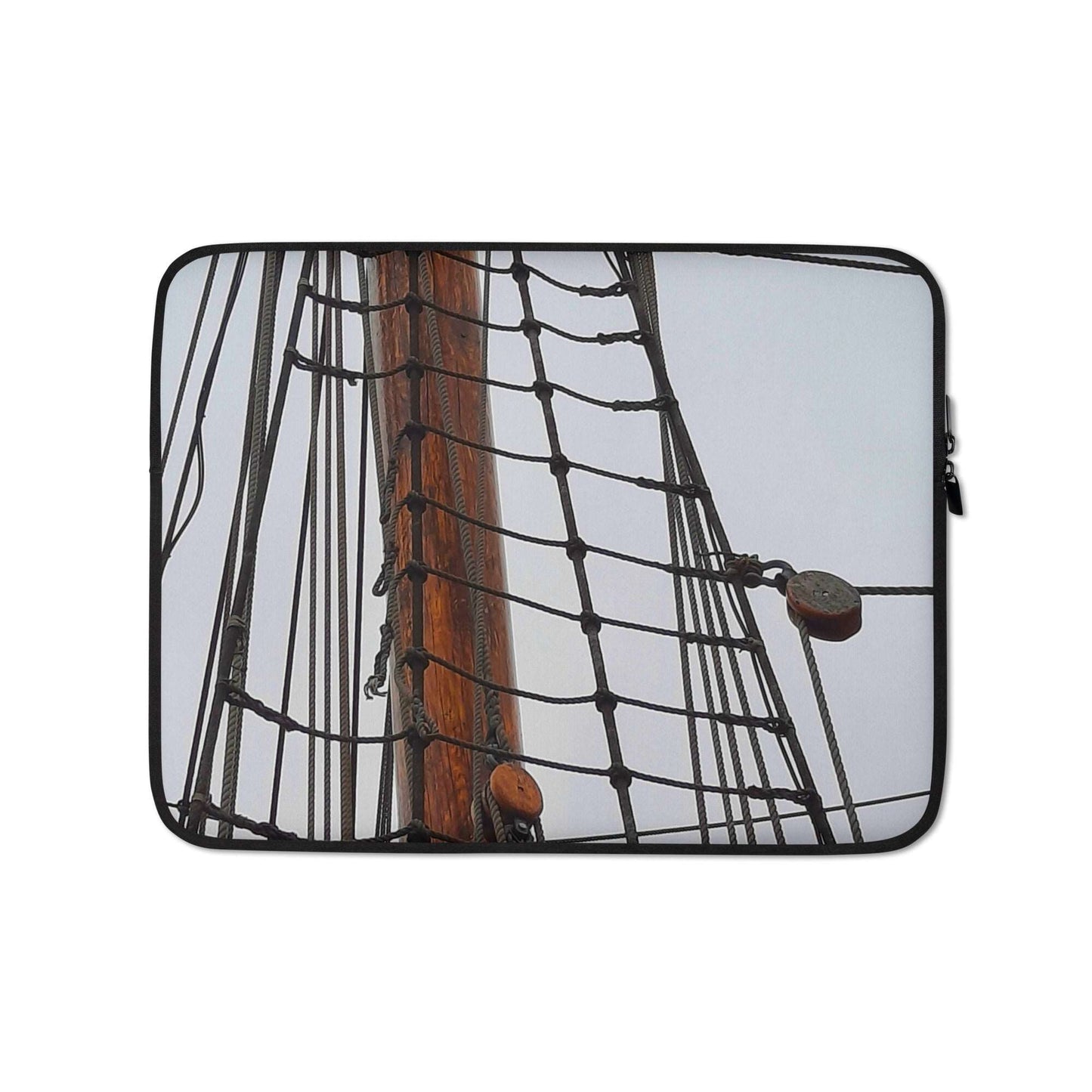 Ships Rig laptop case wooden mast