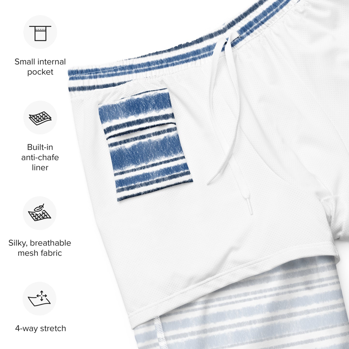 Blue Marine Stripe swim shorts