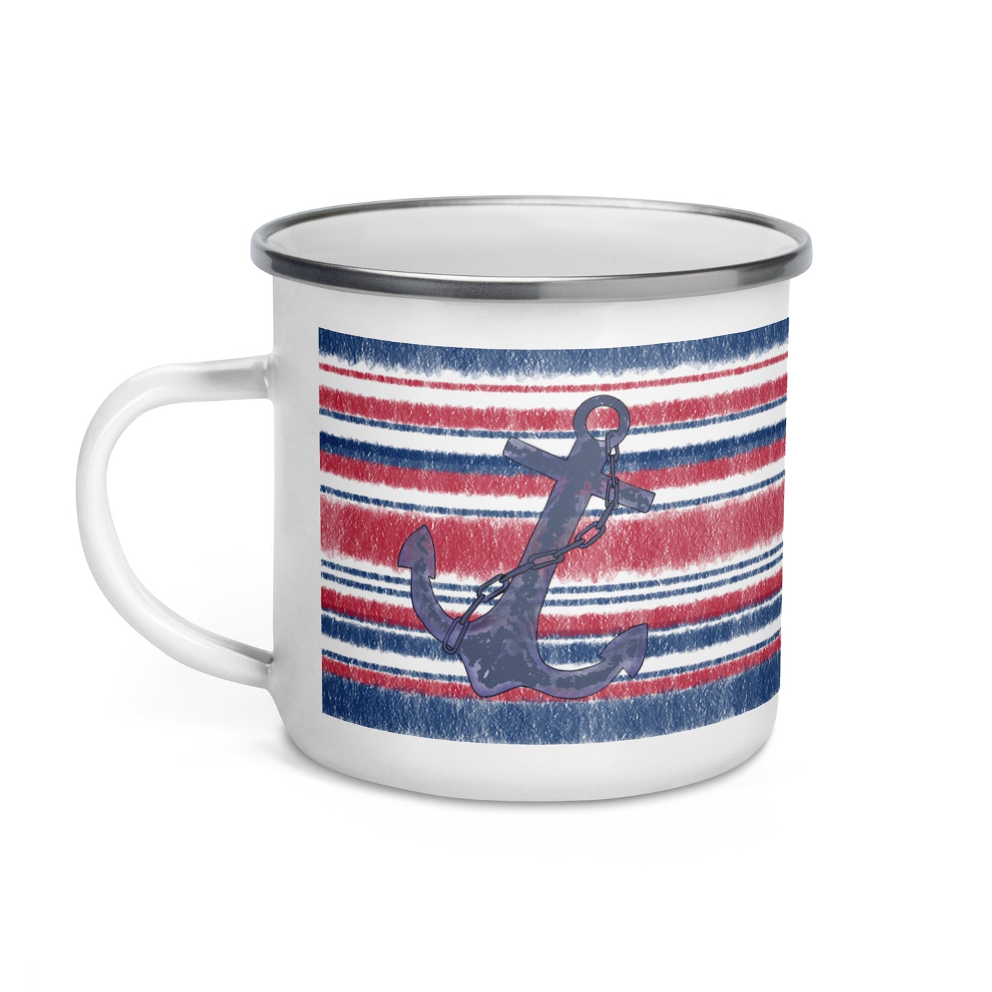 Marine Stripe anchor mug