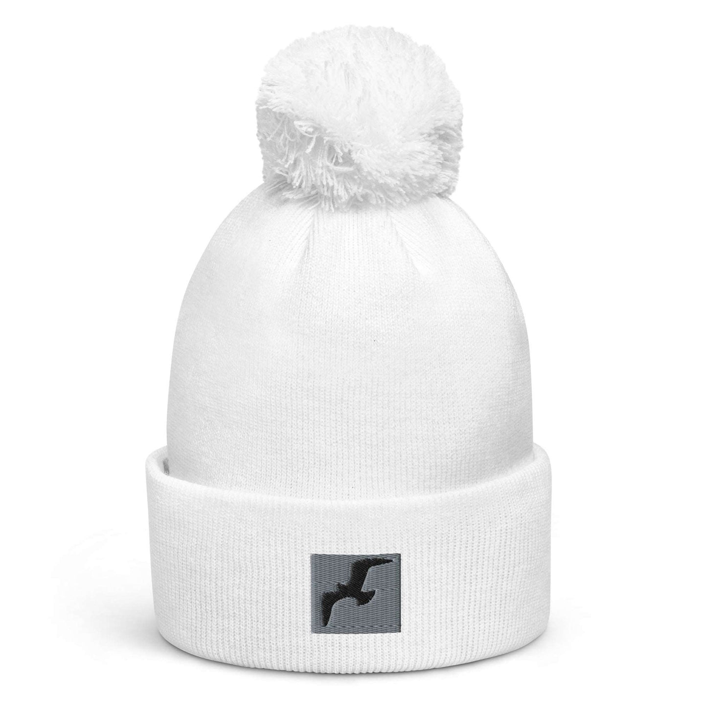 Seagull beanie with pom pom