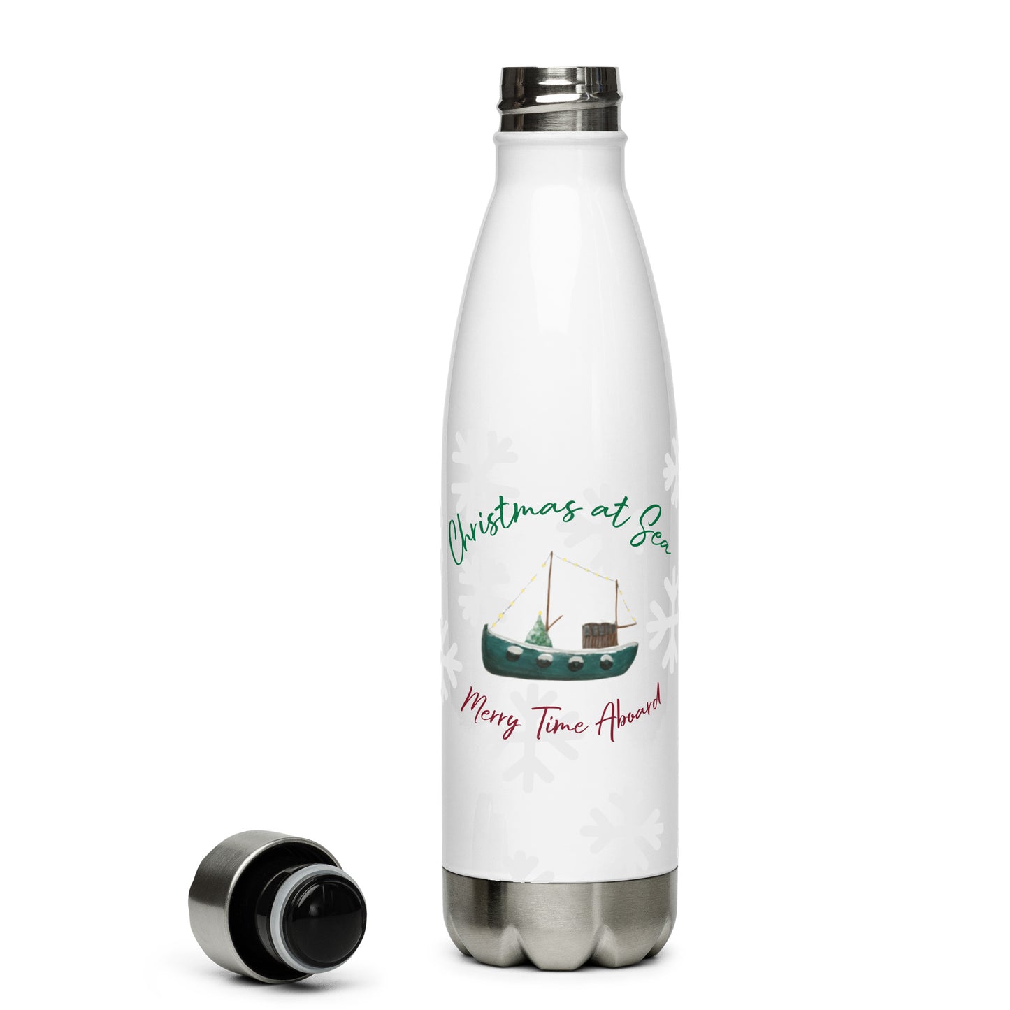 Nautical christmas gift boat bottle